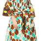 Sakkas Tesa Women's Off the Shoulder Top Pants Set African Ankara Print w/Pockets