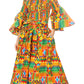 Sakkas Tesa Women's Off the Shoulder Top Pants Set African Ankara Print w/Pockets
