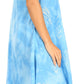Sakkas Mara Women's Casual Sleeveless Tank Flare Midi Boho Batik Dress Cover-up
