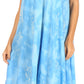 Sakkas Mara Women's Casual Sleeveless Tank Flare Midi Boho Batik Dress Cover-up