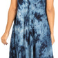 Sakkas Mara Women's Casual Sleeveless Tank Flare Midi Boho Batik Dress Cover-up
