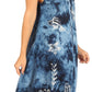 Sakkas Mara Women's Casual Sleeveless Tank Flare Midi Boho Batik Dress Cover-up