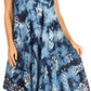 Sakkas Mara Women's Casual Sleeveless Tank Flare Midi Boho Batik Dress Cover-up