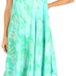 Sakkas Mara Women's Casual Sleeveless Tank Flare Midi Boho Batik Dress Cover-up
