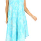 Sakkas Mara Women's Casual Sleeveless Tank Flare Midi Boho Batik Dress Cover-up