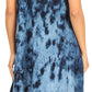 Sakkas Mara Women's Casual Sleeveless Tank Flare Midi Boho Batik Dress Cover-up
