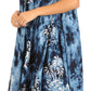 Sakkas Mara Women's Casual Sleeveless Tank Flare Midi Boho Batik Dress Cover-up