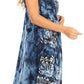 Sakkas Mara Women's Casual Sleeveless Tank Flare Midi Boho Batik Dress Cover-up