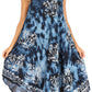 Sakkas Mara Women's Casual Sleeveless Tank Flare Midi Boho Batik Dress Cover-up