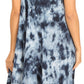 Sakkas Mara Women's Casual Sleeveless Tank Flare Midi Boho Batik Dress Cover-up