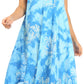 Sakkas Mara Women's Casual Sleeveless Tank Flare Midi Boho Batik Dress Cover-up