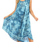 Sakkas Mara Women's Casual Sleeveless Tank Flare Midi Boho Batik Dress Cover-up