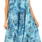 Sakkas Mara Women's Casual Sleeveless Tank Flare Midi Boho Batik Dress Cover-up