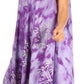 Sakkas Mara Women's Casual Sleeveless Tank Flare Midi Boho Batik Dress Cover-up
