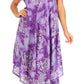 Sakkas Mara Women's Casual Sleeveless Tank Flare Midi Boho Batik Dress Cover-up