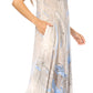 Sakkas Mara Women's Casual Sleeveless Tank Flare Midi Boho Batik Dress Cover-up