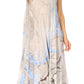 Sakkas Mara Women's Casual Sleeveless Tank Flare Midi Boho Batik Dress Cover-up