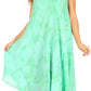 Sakkas Mara Women's Casual Sleeveless Tank Flare Midi Boho Batik Dress Cover-up