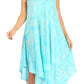 Sakkas Mara Women's Casual Sleeveless Tank Flare Midi Boho Batik Dress Cover-up
