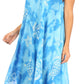 Sakkas Mara Women's Casual Sleeveless Tank Flare Midi Boho Batik Dress Cover-up