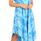 Sakkas Mara Women's Casual Sleeveless Tank Flare Midi Boho Batik Dress Cover-up