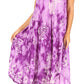 Sakkas Mara Women's Casual Sleeveless Tank Flare Midi Boho Batik Dress Cover-up