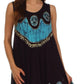 Sakkas Batik Peace Caftan Tank Dress / Cover Up