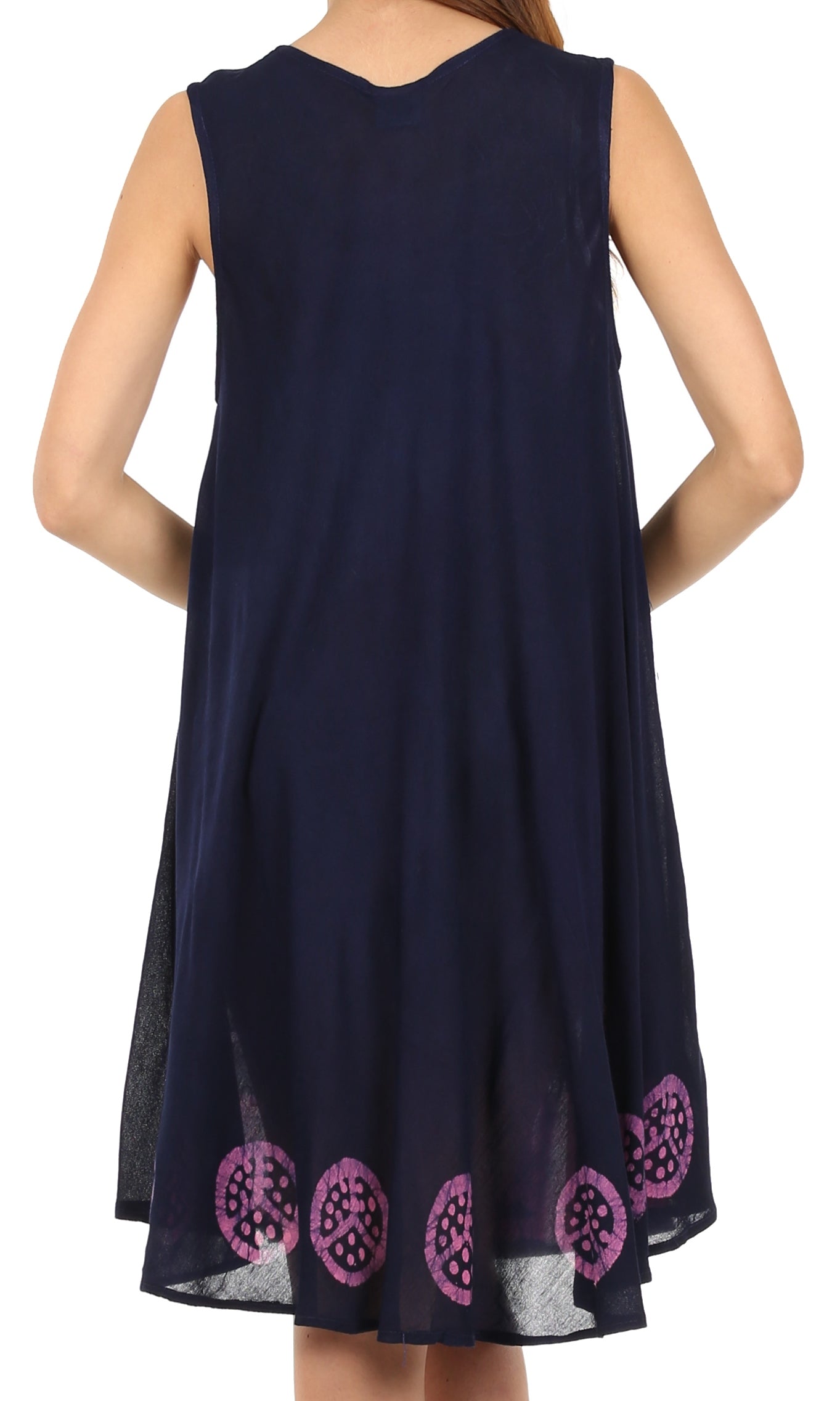 Sakkas Batik Peace Caftan Tank Dress / Cover Up
