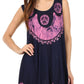 Sakkas Batik Peace Caftan Tank Dress / Cover Up