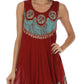 Sakkas Batik Peace Caftan Tank Dress / Cover Up