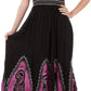 Sakkas Batik Print Embroidered Sleeveless Smocked Tube Top Long Dress