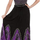 Sakkas Batik Print Embroidered Sleeveless Smocked Tube Top Long Dress