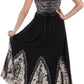 Sakkas Batik Print Embroidered Sleeveless Smocked Tube Top Long Dress