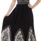Sakkas Batik Print Embroidered Sleeveless Smocked Tube Top Long Dress