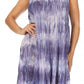 Sakkas Marta Women's Casual Summer Tie Dye Flowy Boho Maxi Sleeveless Dress Loose