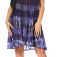 Sakkas Marta Women's Casual Summer Tie Dye Flowy Boho Maxi Sleeveless Dress Loose