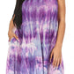 Sakkas Marta Women's Casual Summer Tie Dye Flowy Boho Maxi Sleeveless Dress Loose
