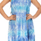 Sakkas Marta Women's Casual Summer Tie Dye Flowy Boho Maxi Sleeveless Dress Loose