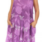 Sakkas Marta Women's Casual Summer Tie Dye Flowy Boho Maxi Sleeveless Dress Loose