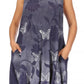 Sakkas Marta Women's Casual Summer Tie Dye Flowy Boho Maxi Sleeveless Dress Loose
