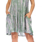 Sakkas Marta Women's Casual Summer Tie Dye Flowy Boho Maxi Sleeveless Dress Loose