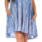 Sakkas Marta Women's Casual Summer Tie Dye Flowy Boho Maxi Sleeveless Dress Loose