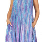 Sakkas Marta Women's Casual Summer Tie Dye Flowy Boho Maxi Sleeveless Dress Loose