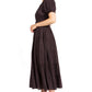 Sakkas Cotton Crepe Smocked Peasant Gypsy Boho Renaissance Mid Length Dress