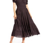 Sakkas Cotton Crepe Smocked Peasant Gypsy Boho Renaissance Mid Length Dress