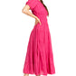 Sakkas Cotton Crepe Smocked Peasant Gypsy Boho Renaissance Mid Length Dress