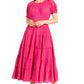 Sakkas Cotton Crepe Smocked Peasant Gypsy Boho Renaissance Mid Length Dress