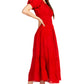 Sakkas Cotton Crepe Smocked Peasant Gypsy Boho Renaissance Mid Length Dress