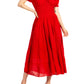 Sakkas Cotton Crepe Smocked Peasant Gypsy Boho Renaissance Mid Length Dress