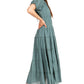 Sakkas Cotton Crepe Smocked Peasant Gypsy Boho Renaissance Mid Length Dress